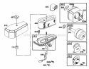 Air Cleaner Grp Muffler Grp Diagram and Parts List for 28C702-0015-01  Briggs and Stratton Engine